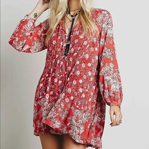 NWT FREE PEOPLE LUCKY LOOSEY BOHO MINI DRESS SMALL